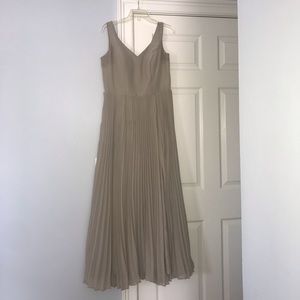 Light gray bridesmaid dress